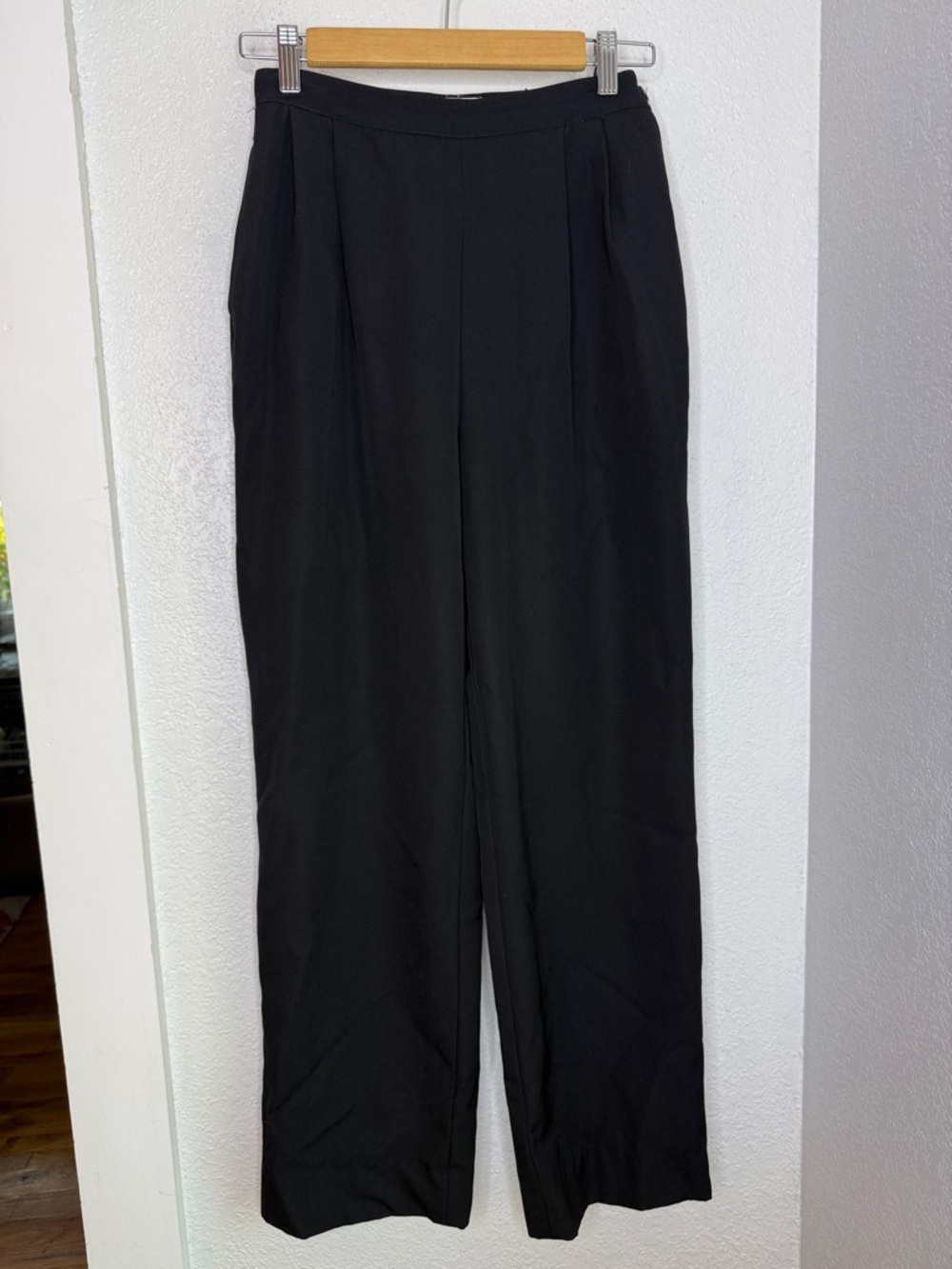 Vintage Made in Japan Wool Black Trousers High Waist Minimalist Quiet luxury